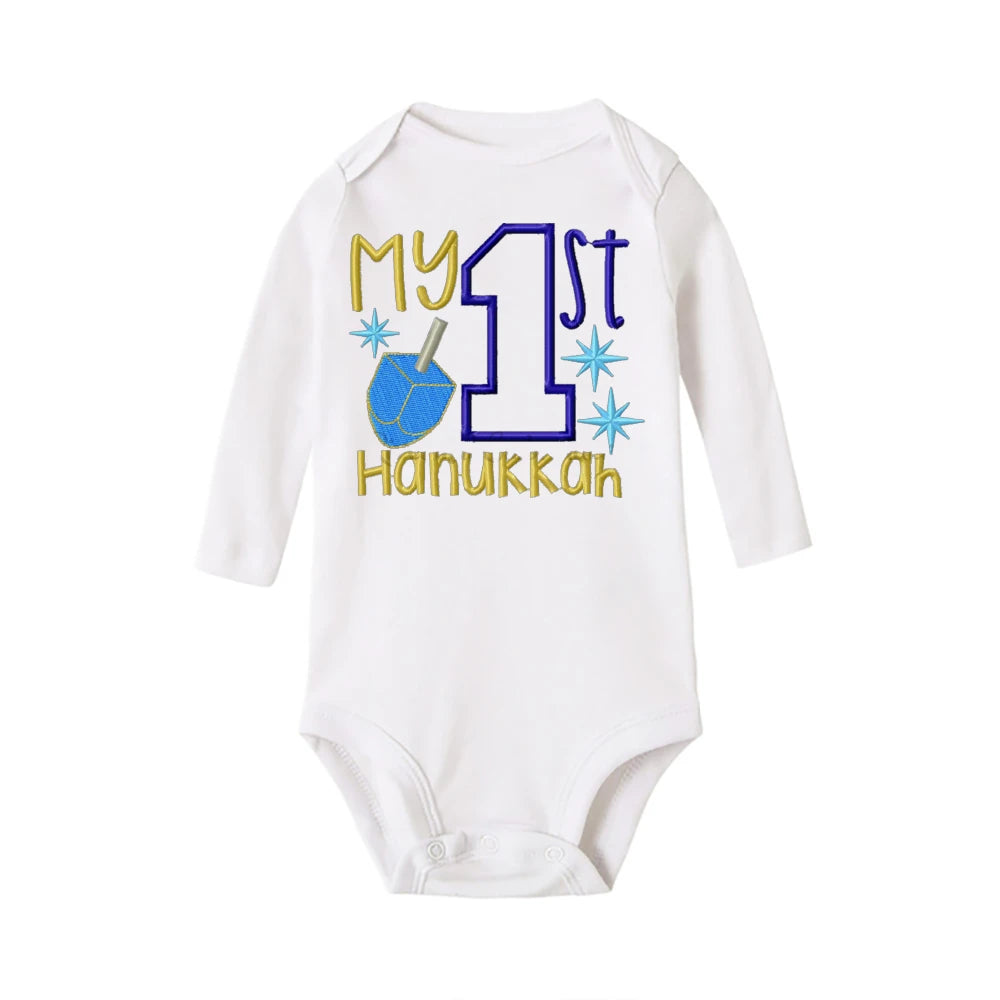 Newborn Onesie for Baby's First Hanukkah Celebration