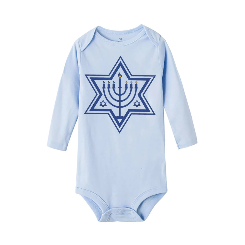 Newborn Onesie for Baby's First Hanukkah Celebration