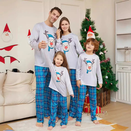 Christmas Holiday Reindeer Family Pajamas for Baby, Child, Mom and Dad