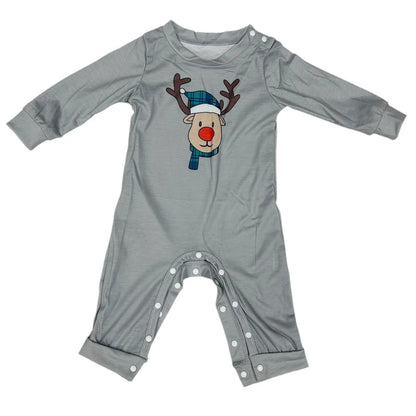 Christmas Holiday Reindeer Family Pajamas for Baby, Child, Mom and Dad