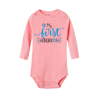 Newborn Onesie for Baby's First Hanukkah Celebration