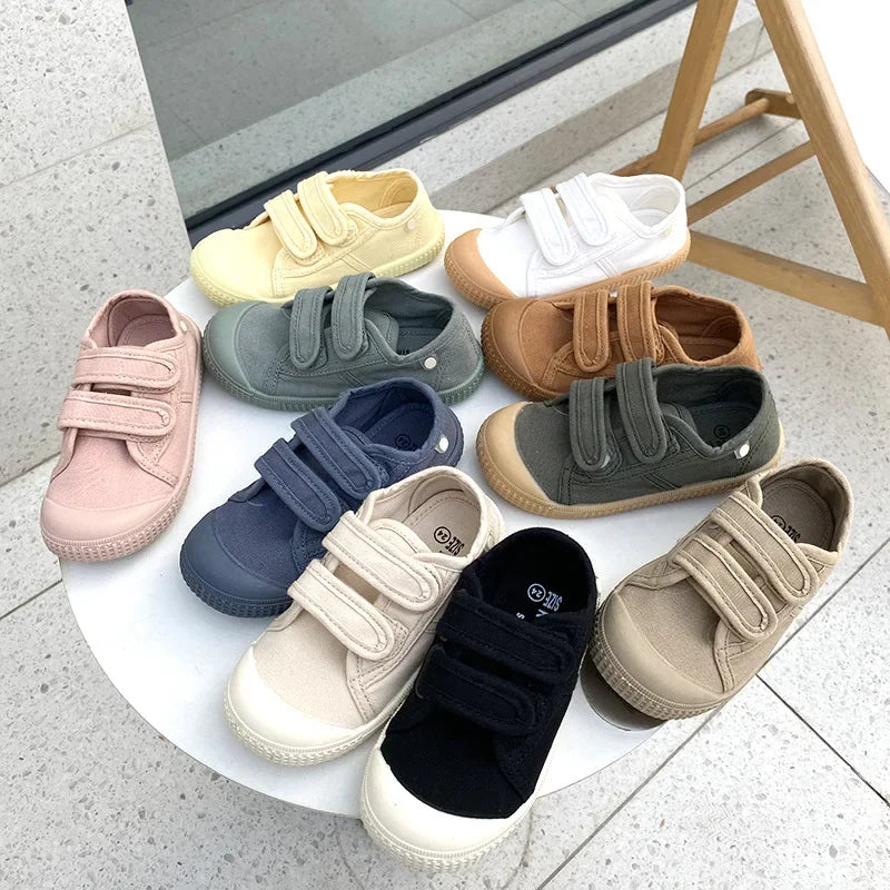 Canvas Baby Shoes With Rubber Soles