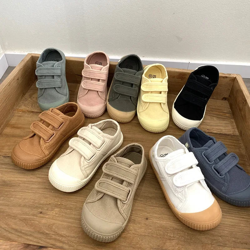 Canvas Baby Shoes With Rubber Soles