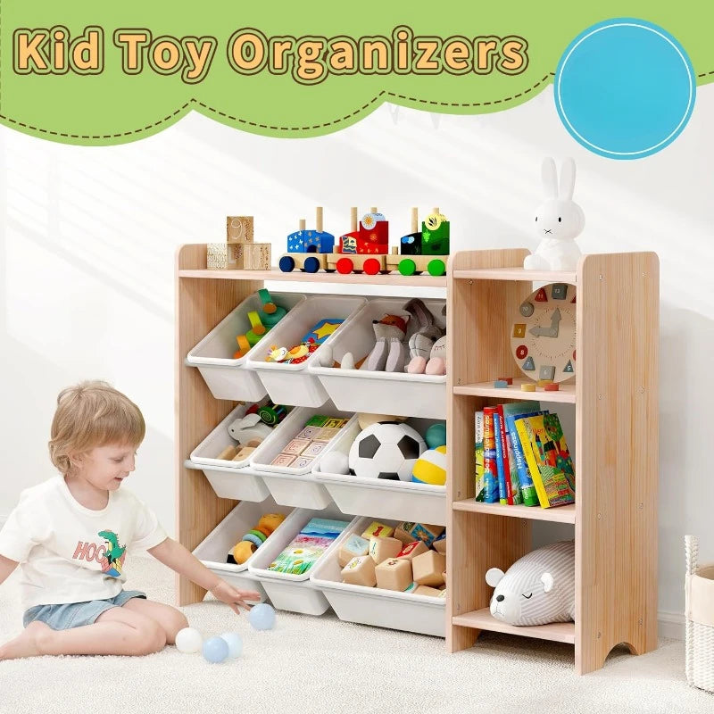 4-Tier Kids' Toy Storage Organizer Shelf