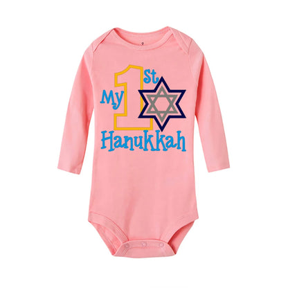 Newborn Onesie for Baby's First Hanukkah Celebration