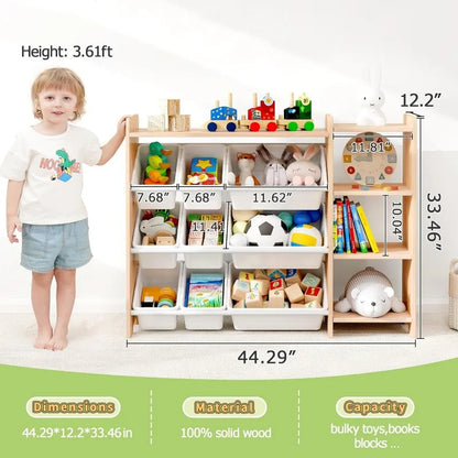 4-Tier Kids' Toy Storage Organizer Shelf