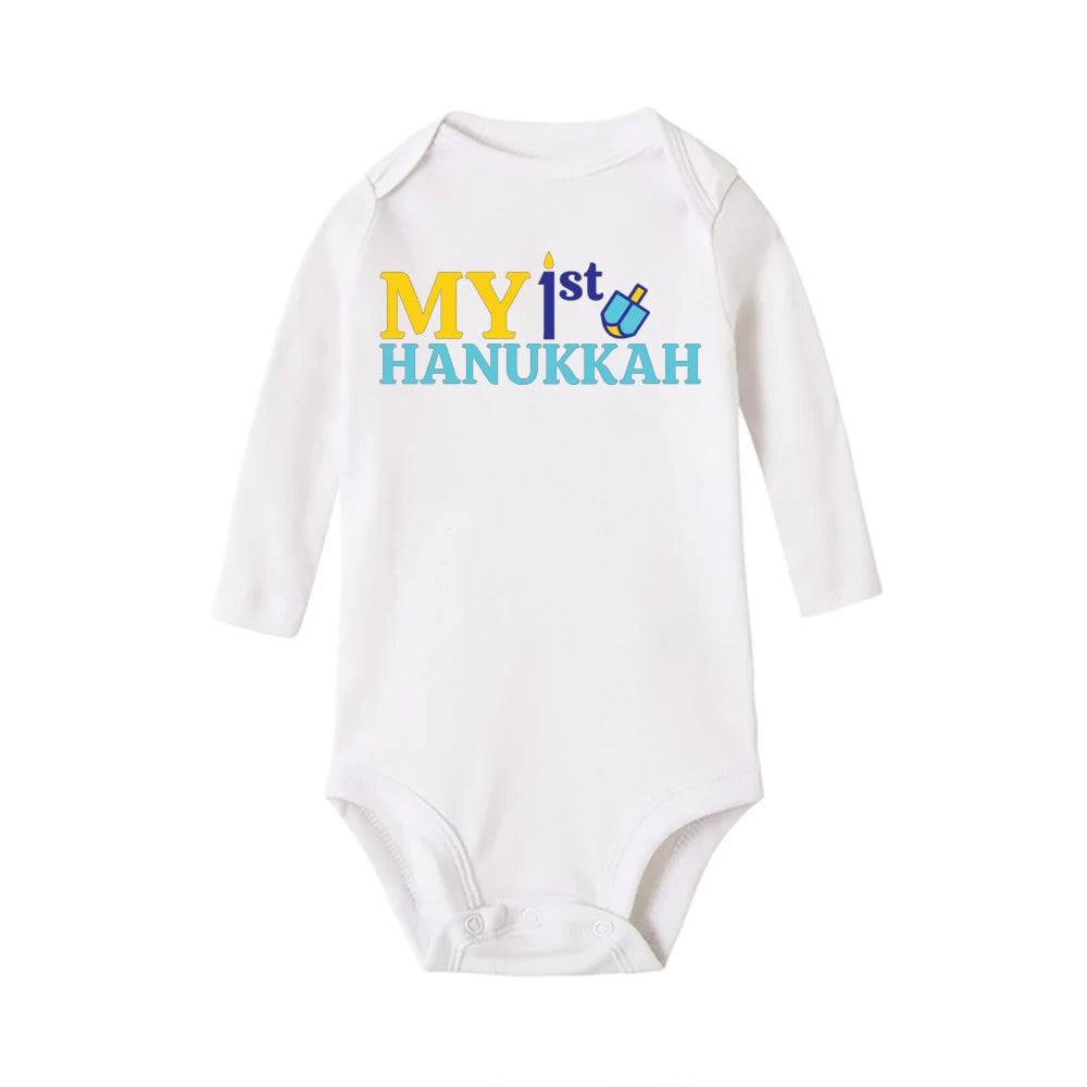 Newborn Onesie for Baby's First Hanukkah Celebration