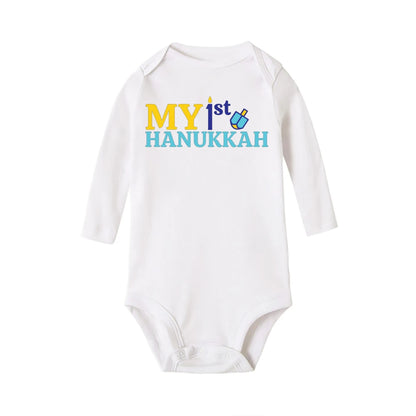 Newborn Onesie for Baby's First Hanukkah Celebration